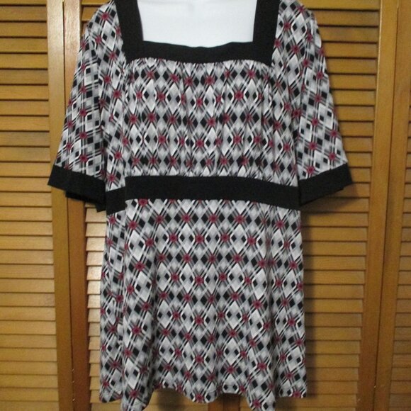 East 5th top black empire waist bell sleeves stretchy casual pullover size XL - Picture 1 of 7